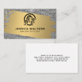 Schoonheid van vrouwen | Baksteen en goud geborste Visitekaartje (Voorkant / Achterkant)