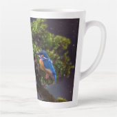 Schoonheid van wilde natuur- Kingfisher en Bonsai  Latte Mok (Rechts)
