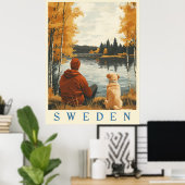 Schoonheid van Zweden Vintage Travel Poster (Thuiskantoor)