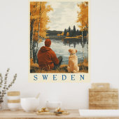 Schoonheid van Zweden Vintage Travel Poster (Keuken)