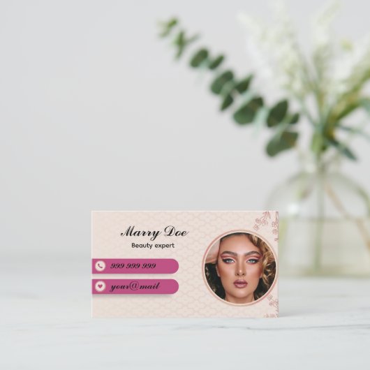 Schoonheid Visitekaartje (Staand voorkant)