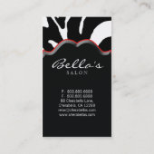 Schoonheid Visitekaartjes Dierlijke Zebra Rode lip (Achterkant)