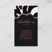 Schoonheid Visitekaartjes Dierlijke Zebra Roze lip (Achterkant)