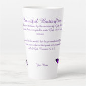 Schoonheid Vlinders Latte Mok (Voorkant)