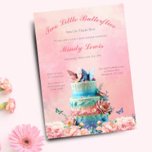 Schoonheid Vlinders Tweeling Baby Shower Taart