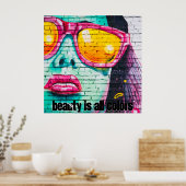Schoonheid voor alle kleuren poster (Keuken)