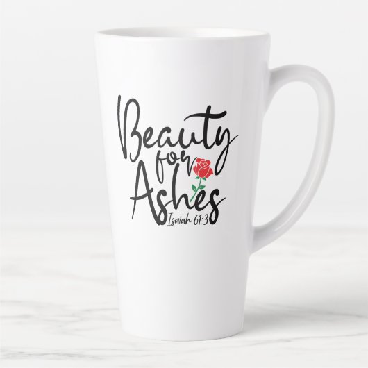 Schoonheid voor As Grote Latte Mok 17 oz. (Rechts)