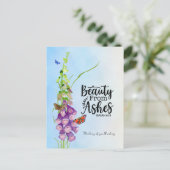 Schoonheid voor as - Jesaja 61: 3 Briefkaart (Staand voorkant)