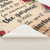 Schoonheid voor as, Jesaja 61:3, Roos Schrift Sherpa Deken (3/4)