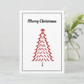 Schoonheid Vrouw Rode Hoge Hak Schoenen Kerstmis Feestdagenkaart (Staand voorkant)