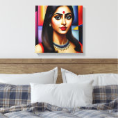 Schoonheid vrouwen schilderen canvas afdruk (Insitu (Slaapkamer))