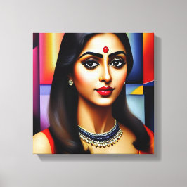 Schoonheid vrouwen schilderen canvas afdruk