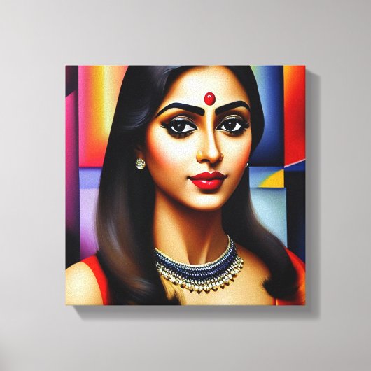 Schoonheid vrouwen schilderen canvas afdruk (Voorkant)