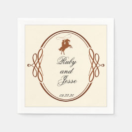 Schoonheid Westerne donkerbruine bruiloft Servet