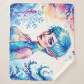 Schoonheid winter elf betoverde vorst koningin kun sherpa deken (Voorkant)