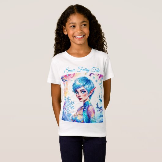 Schoonheid winter elf betoverde vorst koningin kun t-shirt (Voorkant volledig)