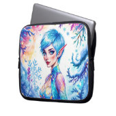 Schoonheid winter elf betoverde vorstkoningin kuns laptop sleeve (Voorkant Links)