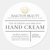 Schoonheid wit zwart product ingrediënt label (Voorkant)