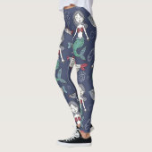 Schoonheid Zeemeermin Patroon broek Leggings (Links)
