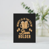 Schoonheid zit in het oog van de bierhouder briefkaart (Staand voorkant)