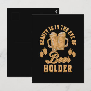 Schoonheid zit in het oog van de bierhouder briefkaart