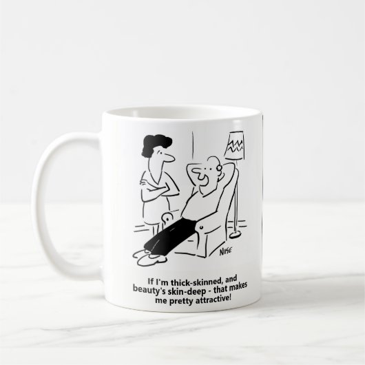 Schoonheid zit slechts aan de oppervlakte koffiemok (Links)
