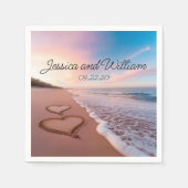 Schoonheid zomer bruiloft servet (Voorkant)