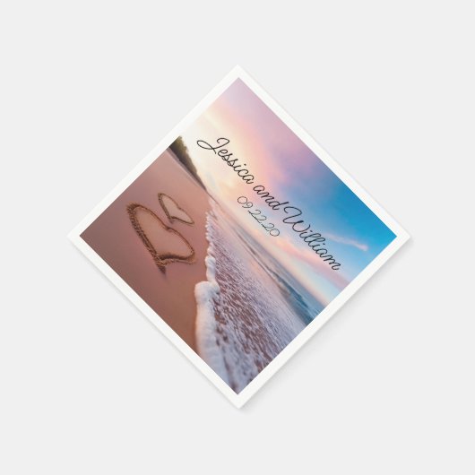 Schoonheid zomer bruiloft servet (Hoek)