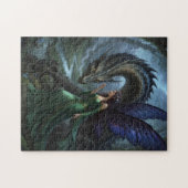 Schoonheidige fee die een draak ontmoet legpuzzel (Horizontaal)