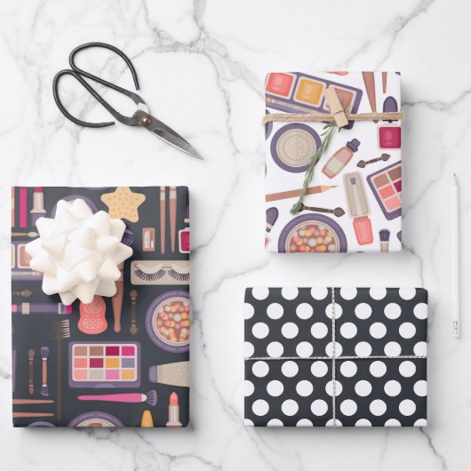 Schoonheids Cosmetica Make-up Inpakpapier Set van Vel (Voorkant)