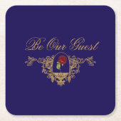 Schoonheid's Rode Roos Kartonnen Onderzetters (Voorkant)