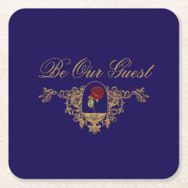 Schoonheid's Rode Roos Kartonnen Onderzetters