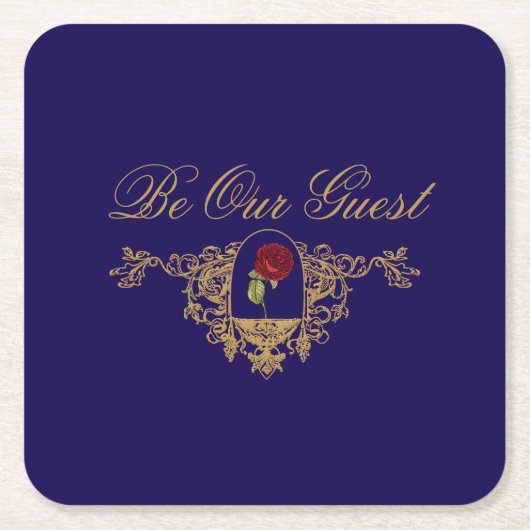 Schoonheid's Rode Roos Kartonnen Onderzetters (Voorkant)