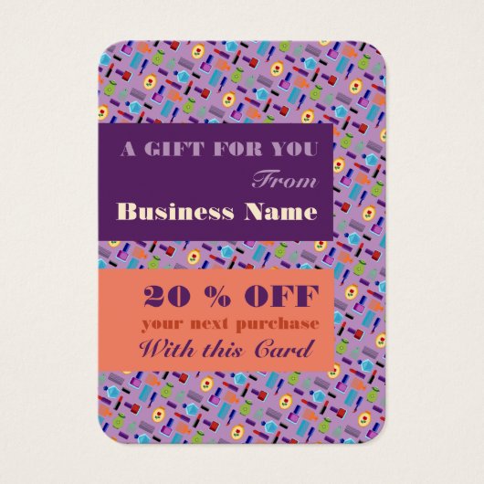 Schoonheidsaccessoires schoonheidsspecialiste & ka visitekaartje (Voorkant)