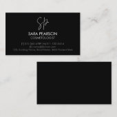Schoonheidsadviseur Eenvoudig Monogram Visitekaartje (Voorkant / Achterkant)