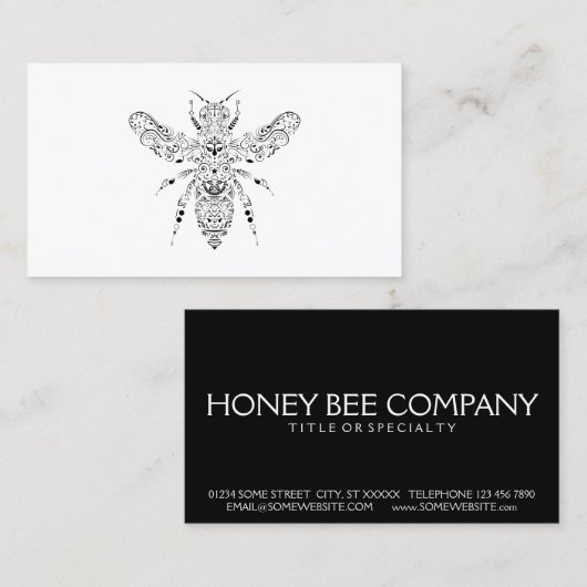 schoonheidsbijen visitekaartje (Voorkant / Achterkant)