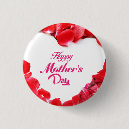 Schoonheidsbloemen Ronde Button 3,2 Cm