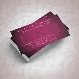 Schoonheidsconsulent Elegant Gradiënt Monogram Visitekaartje