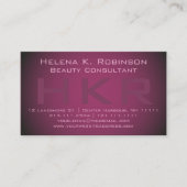 Schoonheidsconsulent Elegant Gradiënt Monogram Visitekaartje (Voorkant)