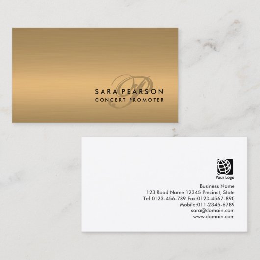 Schoonheidsconsulent Faux Gold Visitekaartje (Voorkant / Achterkant)