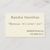 Schoonheidsconsulent Make-up Misty Foto Sjabloon Visitekaartje (Achterkant)