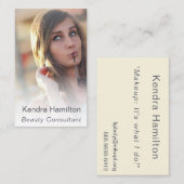 Schoonheidsconsulent Make-up Misty Foto Sjabloon Visitekaartje (Voorkant / Achterkant)