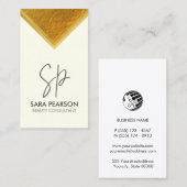 Schoonheidsconsulent Make-up Salon Monogram Visitekaartje (Voorkant / Achterkant)