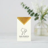 Schoonheidsconsulent Make-up Salon Monogram Visitekaartje (Staand voorkant)