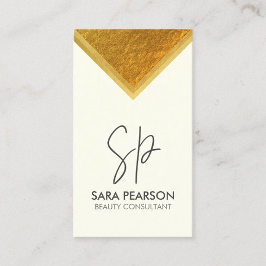 Schoonheidsconsulent Make-up Salon Monogram Visitekaartje (Voorkant)