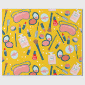 Schoonheidscosmetische gouden cadeauomslag cadeaupapier (Vlak)