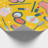 Schoonheidscosmetische gouden cadeauomslag cadeaupapier (Hoek)