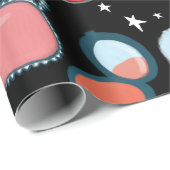 Schoonheidscosmetische patroon zwarte cadeauomslag cadeaupapier (Rol Hoek)