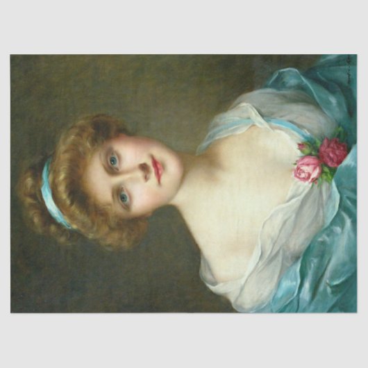 schoonheidsdame groene dress ontkoppeling tissuepapier (Voorkant)