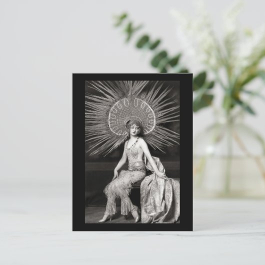 schoonheidsdekte danseres briefkaart (Staand voorkant)